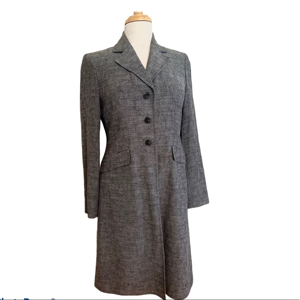 Jones New York Rayon Pleated Trench Coat